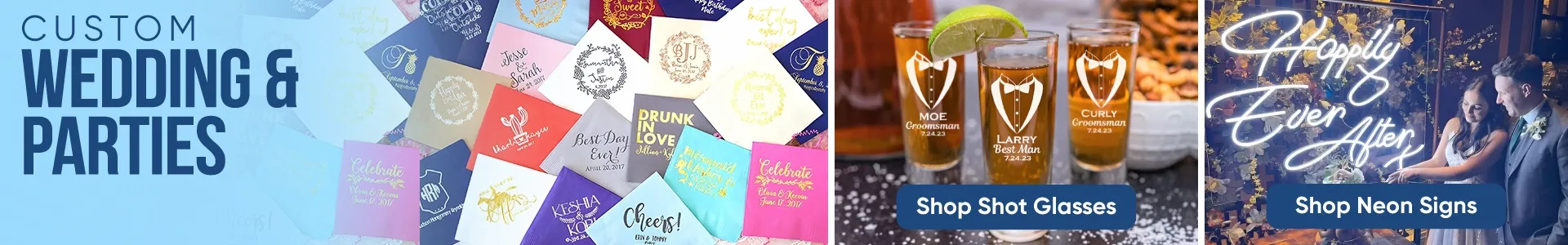 CustomShotGlassNow.com Wedding & Parties