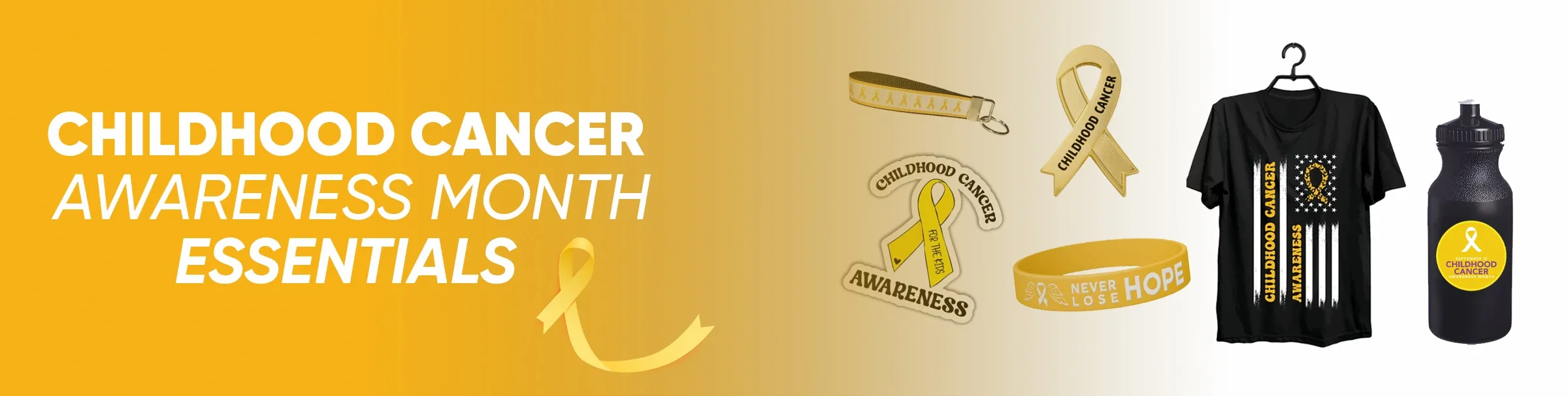 CustomShotGlassNow.com Childhood Cancer Awareness Month