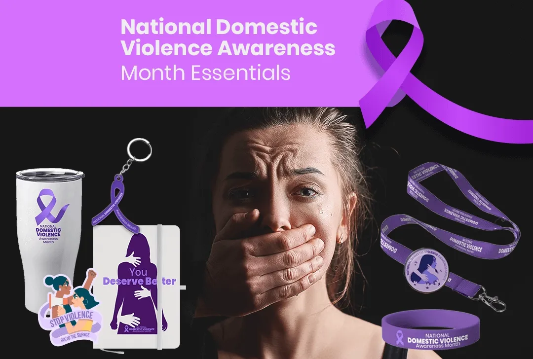 CustomShotGlassNow.com National Domestic Violence Awareness Month