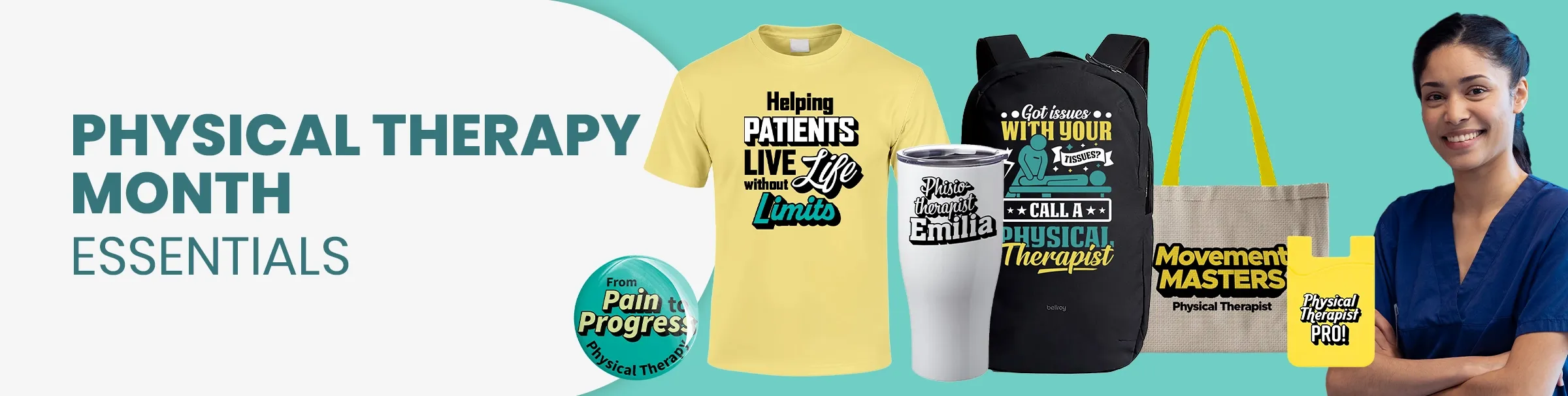 CustomShotGlassNow.com Physical Therapy Month