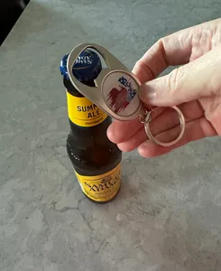 CustomShotGlassNow.com - Multi-use Alloy Bottle Opener Keychain