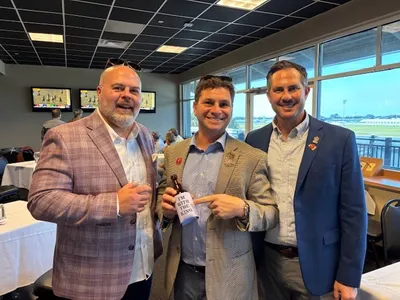 Full Color Collapsible - A birthday party at the Horsetrack