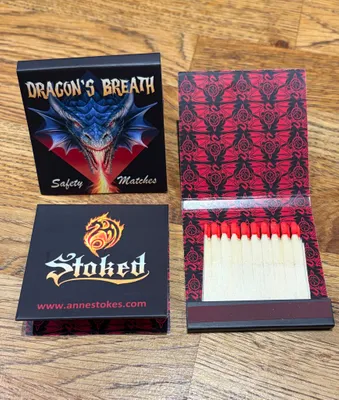 Strike Matchbooks - These are for our STOKED bar at the Fantasy Forest festival which is the largest fantasy event in the UK and held each year in the grounds of Sudeley Castle