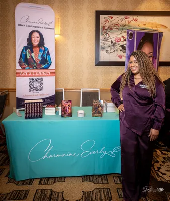 Custom Rectangle Table Covers - Black Romance Book Event