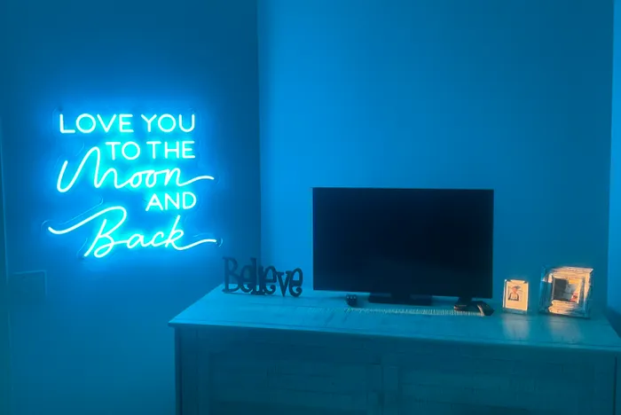 CustomShotGlassNow.com - I Love You To The Moon And Back Neon Sign