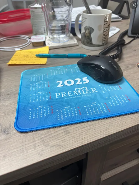 CustomShotGlassNow.com - Light Blue Calendar Mouse Pad