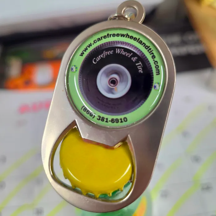 CustomShotGlassNow.com - Multi-use Alloy Bottle Opener Keychain