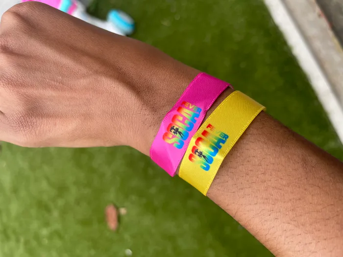 CustomShotGlassNow.com - Full Color Satin Cloth Wristbands