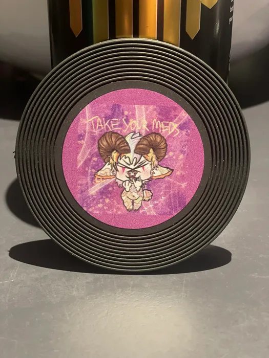 CustomShotGlassNow.com - Soft Plastic Record Coaster