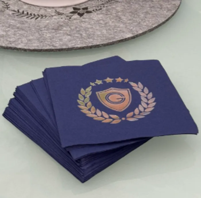 CustomShotGlassNow.com - Custom Foil Stamped Beverage Napkin