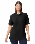 Unisex Midweight Double Pique Polo BLACK