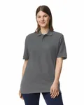 Unisex Midweight Double Pique Polo Charcoal