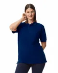 Unisex Midweight Double Pique Polo Navy