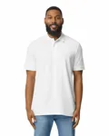 Unisex Midweight Double Pique Polo WHITE