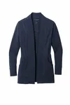 Port Authority Women's Microterry Cardigan LK825 River Blue Navy
