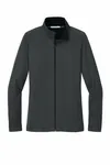 Port Authority Women's Vertical Texture Full-Zip Jacket. L805 Iron Grey/ Black