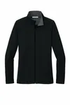 Port Authority Women's Vertical Texture Full-Zip Jacket. L805 Black/ Iron Grey