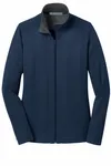 Port Authority Women's Vertical Texture Full-Zip Jacket. L805 Regatta Blue/ Iron Grey