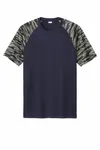 Sport-Tek Drift Camo Colorblock Tee ST376 TRUE NAVY