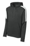 Sport-Tek Sport-Wick Fleece United Pullover Hoodie ST255 Iron Grey/ White