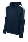 Sport-Tek Sport-Wick Fleece United Pullover Hoodie ST255 Navy/ White