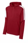 Sport-Tek Sport-Wick Fleece United Pullover Hoodie ST255 Deep Red/ White
