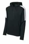 Sport-Tek Sport-Wick Fleece United Pullover Hoodie ST255 Black/ White