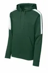 Sport-Tek Sport-Wick Fleece United Pullover Hoodie ST255 Forest Green/ White
