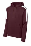 Sport-Tek Sport-Wick Fleece United Pullover Hoodie ST255 Maroon/ White