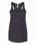 Bella + Canvas Ladies' Flowy Racerback Tank Charcoal Black Slub