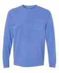 Comfort Colors Adult Heavyweight RSLong-Sleeve Pocket T-Shirt Flo Blue
