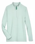 Devon & Jones CrownLux Performance Ladies' Clubhouse Micro-Stripe Quarter-Zip Kelly Green