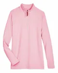 Devon & Jones CrownLux Performance Ladies' Clubhouse Micro-Stripe Quarter-Zip RED