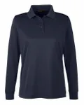 Harriton Ladies' Advantage Snag Protection Plus IL Long Sleeve Polo DARK NAVY
