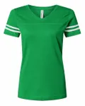LAT Ladies' Football T-Shirt Vintage Green/ White