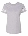 LAT Ladies' Football T-Shirt Vintage Heather/ White