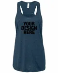 Bella + Canvas Ladies' Flowy Racerback Tank Heather Navy