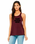 Bella + Canvas Ladies' Flowy Racerback Tank Maroon