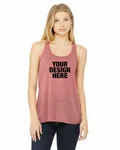 Bella + Canvas Ladies' Flowy Racerback Tank Mauve Marble