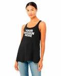 Bella + Canvas Ladies' Flowy Racerback Tank Black Heather