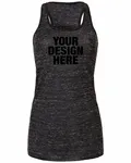 Bella + Canvas Ladies' Flowy Racerback Tank Black Marble
