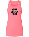 Bella + Canvas Ladies' Flowy Racerback Tank Neon Pink