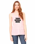 Bella + Canvas Ladies' Flowy Racerback Tank Red Marble