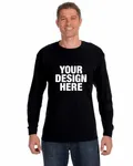 Jerzees Adult DRI-POWER ACTIVE Long-Sleeve T-Shirt BLACK