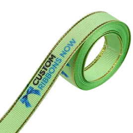 Metallic Edge Grosgrain Ribbon - Custom Shot Glass Now