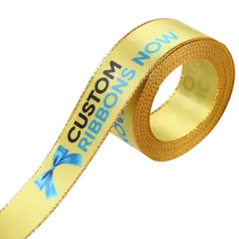 Metallic Edge Satin Ribbon - Custom Shot Glass Now