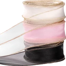 Blank Metallic Edge Wavy Ribbon - Custom Shot Glass Now