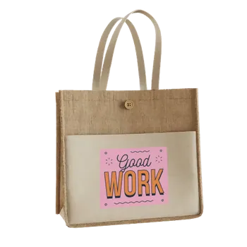 Jute Tote Bags - Custom Shot Glass Now