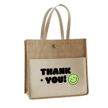 Jute Tote Bags - Custom Shot Glass Now