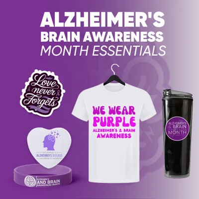 Alzheimer's Brain Awareness Month Essentials - Custom Shot Glass Now